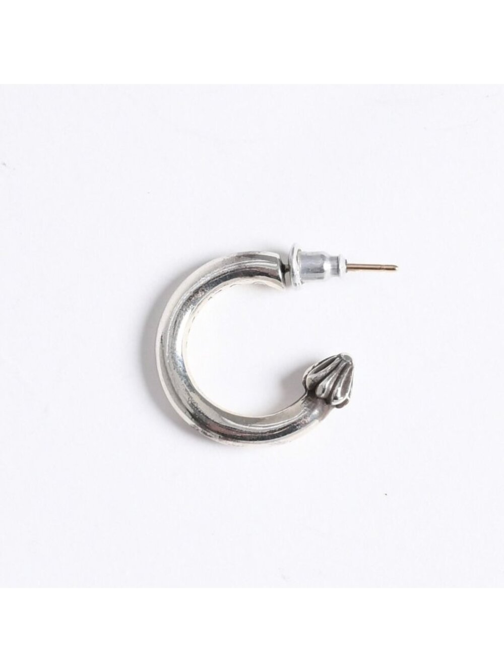Chrome Hearts Hoop Plain Single Earrings 925 Sterling Silver